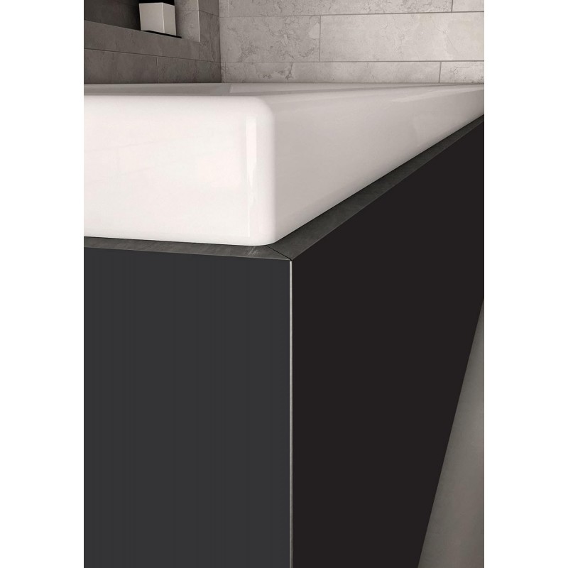 Tablier Baignoire Asymétrique AQUARINE Novalu Wellness Noir Brillant 170x55cm Tablier Baignoire Asymétrique AQUARINE Novalu Wellness Noir Brillant 170x55cm