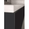 Tablier Baignoire Asymétrique AQUARINE Novalu Wellness Noir Brillant 170x55cm
