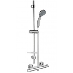 Colonne de Douche Thermostatique JACOB DELAFON July Avec Douchette 4 Jets, Barre et Porte-Savon