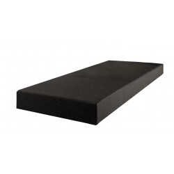 Sommier Matelassé Tapissier 80x200cm EBAC Sans Pied Bois Massif Anthracite