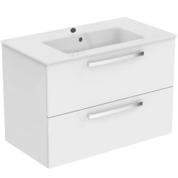 Meuble de Salle de Bain avec Plan Vasque PORCHER Ulysse 2 Tiroirs