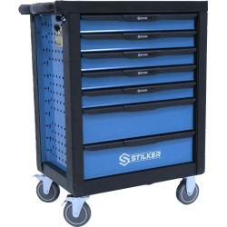 Servante Mobile d'Atelier STILKER 7 Tiroirs avec 4 Modules d'Outils - 83935