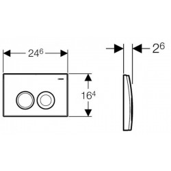Plaque de Commande pour Toilette WC GEBERIT Delta 21 Pour Chasse d'Eau
