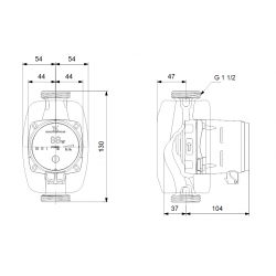 Circulateur Pompe de Circulation GRUNDFOS Alpha 1 25-50 N 130