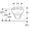 Toilette WC Suspendu GEBERIT Bambini pour Enfant en Céramique 00394510000