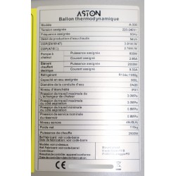 Chauffe-Eau Thermodynamique 300L STOVE ITALIA Aston A-300 21502SO