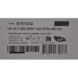 Chauffe-Eau Électrique 200L ALTECH Stéatite 6151242 - 3000635