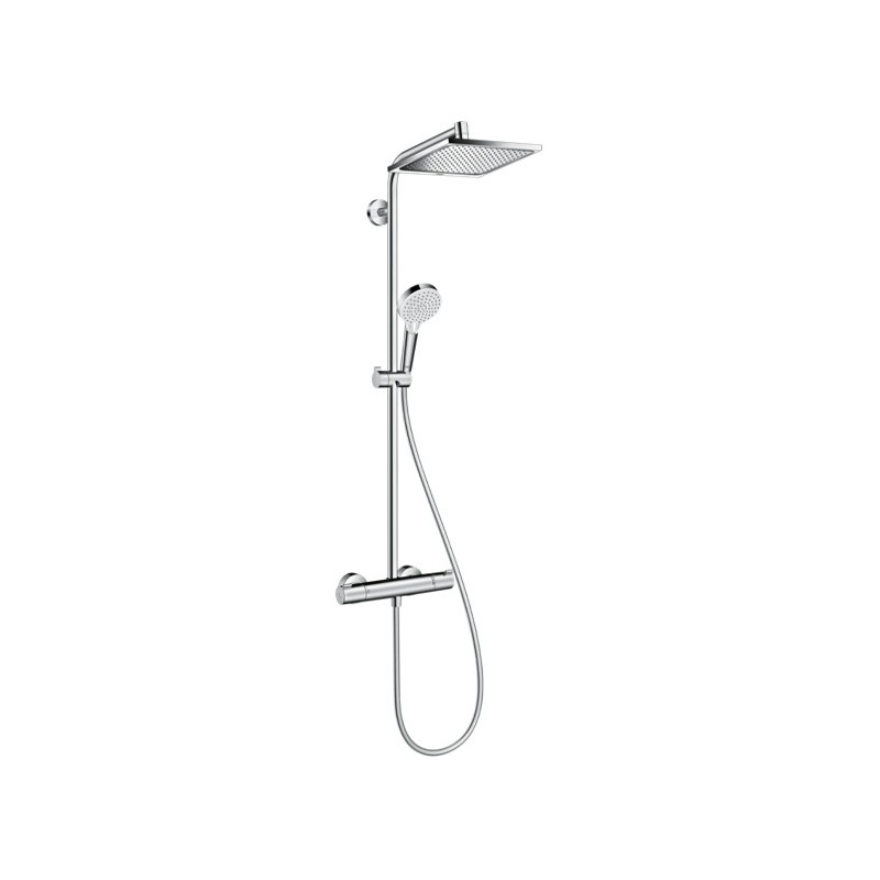 Colonne de Douche Avec Mitigeur Thermostatique HANSGROHE Crometta E240 1 Jet Chromé Colonne de Douche Avec Mitigeur Thermostatique HANSGROHE Crometta E240 1 Jet Chromé