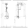 Colonne de Douche avec Mitigeur Thermostatique HANSGROHE Crometta