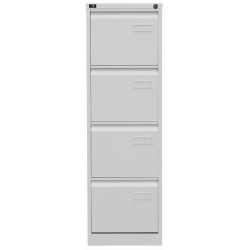 Armoire de Classement BISLEY 4 Tiroirs Pour Dossiers Suspendus H1321xL413xP622mm Gris
