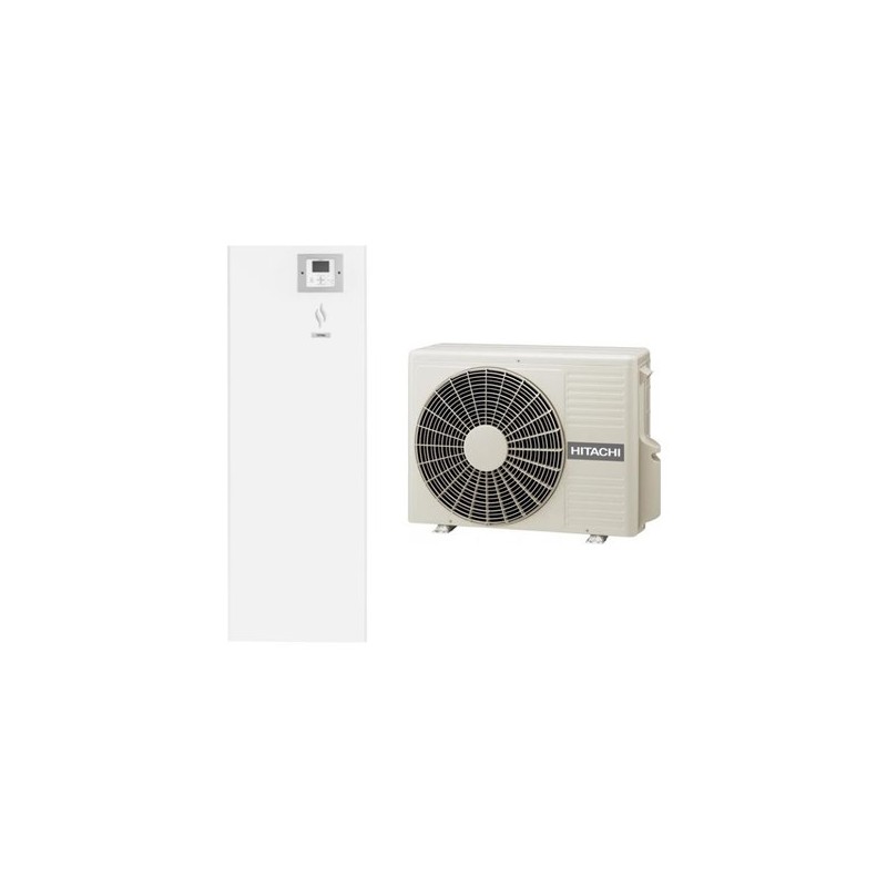 Ensemble Pompe à Chaleur Air/Eau 8kW HITACHI Yutaki S Combi 2.0 avec ECS 220L - RAS-3WHVRP1 - RWD-3.0RW1E-220S Ensemble Pompe à Chaleur Air/Eau 8kW HITACHI Yutaki S Combi 2.0 avec ECS 220L - RAS-3WHVRP1 - RWD-3.0RW1E-220S