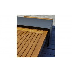 Salon d'Angle de Jardin DCB GARDEN Modulable 6 Places avec Table Basse