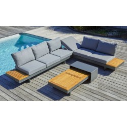 Salon d'Angle Bas de Jardin DCB GARDEN Modulable 6 Places