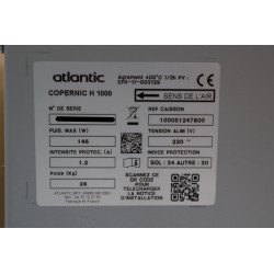 Caisson d'Extraction Simple Flux C4 en Ligne ATLANTIC Copernic H1000 512478