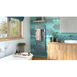 Sèche Serviettes Electrique 1750W SAUTER Asama Connecté Bleu/Gris