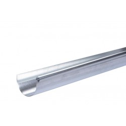 Lot de 5 Gouttières Lyonnaises 250x0,55mm 1/2 Ronde Longueur 4m Acier Galvanisé