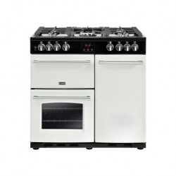 Piano de Cuisson Gaz STOVES Gourmet 90DFT FR 5 Foyers, 2 Fours et 1 Grill Blanc