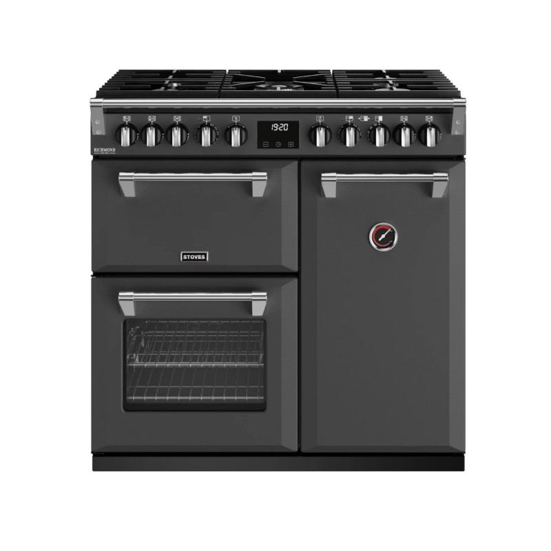 Cuisinière Électrique 5 Feux Gaz, 3 Fours et Grills STOVES Richmond Delux Anthracite - 444411510