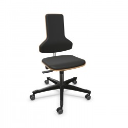 Siège Fauteuil de Bureau Laboratoire Pivotante LABOSHOP Noir/Bois - 84891A3200