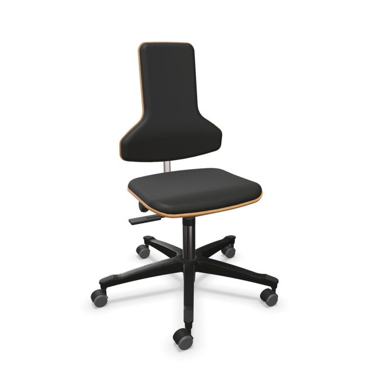 Siège Fauteuil de Bureau Laboratoire Pivotante LABOSHOP Noir/Bois - 84891A3200 Siège Fauteuil de Bureau Laboratoire Pivotante LABOSHOP Noir/Bois - 84891A3200