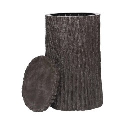 Récupérateur d'Eau de Pluie Tronc 475L ARVÈS Evergreen Marron Sans Robinet -...