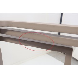 Lot de 3 Chaises de Jardin avec Accoudoirs en Résine Beige - ELITE Pas Cher