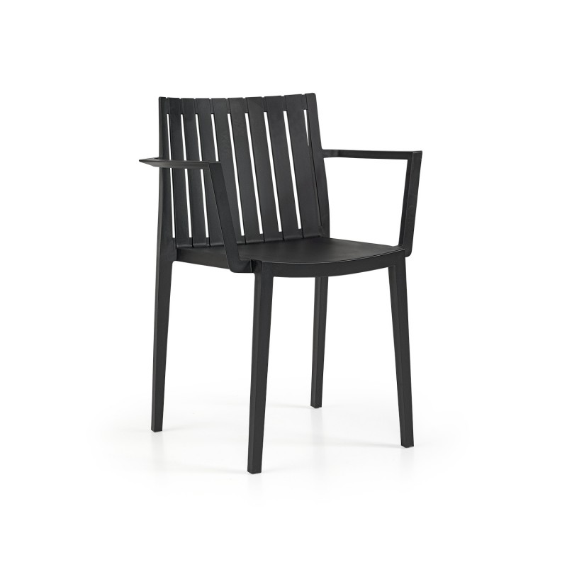 Chaise de Jardin avec Accoudoirs en Résine Gris Anthracite Chaise de Jardin avec Accoudoirs en Résine Gris Anthracite