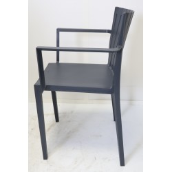 Chaise de Jardin avec Accoudoirs Gris Anthracite