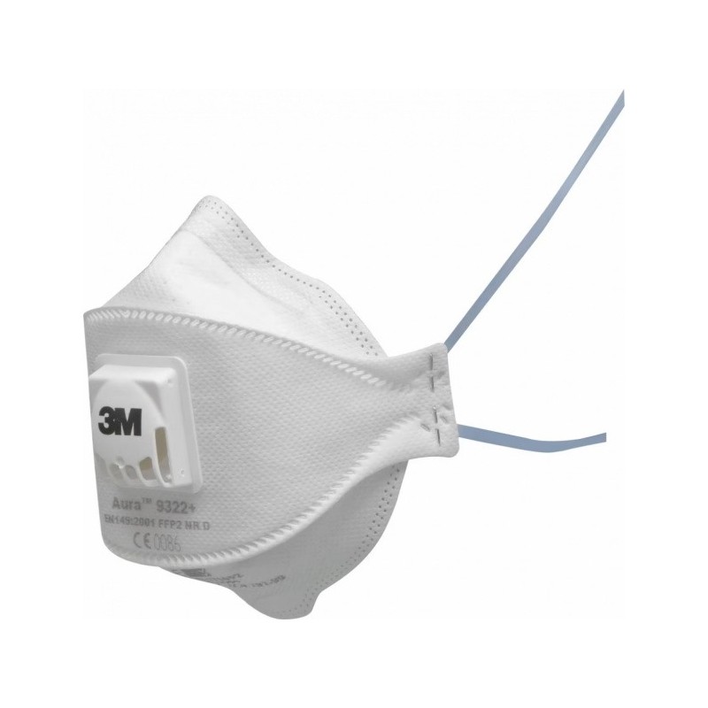 Lot de 4 Boites de 10 Masques Jetables FFP2 3M Aura 9322+ avec Valve - K9322