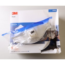 Lot de 4 Boites de 10 Masques Jetables FFP2 3M Aura 9322+ avec Valve