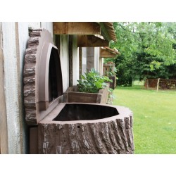 Récupérateur d'Eau de Pluie Tronc 300L ARVÈS Evergreen Lite Maron