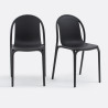 Lot de 2 Chaises de Jardin VONDOM Brooklyn Anthracite - 65037