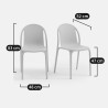 Lot de 2 Chaises de Jardin Anthracite