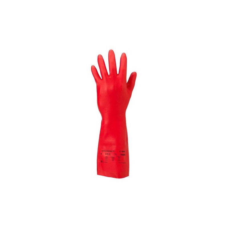 Paquet de 12 Paires de Gants Nettoyage Nitrile ANSELL Alphatec Solvec Résistant Aux Produits Chimiques Taille 10