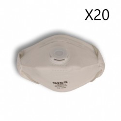 Boîte de 20 Demi Masques FFP2 Pliables GISS G-Air à Usage Unique