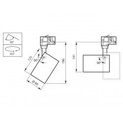 Dimensions du Projecteur LED
