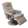 Fauteuil Relax Pivotant, Chauffant et Massant en Simili Cuir Coloris Taupe