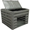 Composteur Modulable 400L BELLI Compost'Wood 80x80x60cm Taupe - UB02322