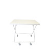 Table Desserte Pliante Métallique 75x110x97cm avec 4 Roues Pivot - TPR4R