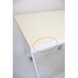 Table Desserte Pliante Métallique 75x110x97cm avec 4 Roues Pivot pas cher