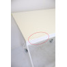 Table Desserte Pliante Métallique 75x110x97cm avec 4 Roues Pivot pas cher
