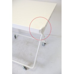 Table Desserte Pliante Métallique 75x110x97cm avec 4 Roues Pivot pas cher