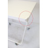 Table Desserte Pliante Métallique 75x110x97cm avec 4 Roues Pivot pas cher