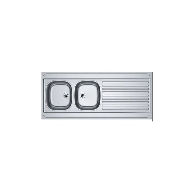 Évier de Cuisine Inox à Poser FRANKE SPX MAN 721-140 2 Cuves Avec Égouttoir 1400x600mm