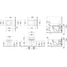 Cuvette Suspendue de Toilette WC DURAVIT Starck 3 avec Bride