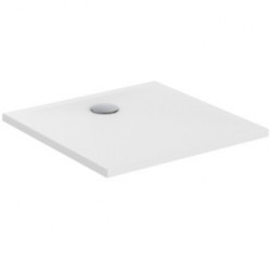 Receveur de Douche Extra-Plat Carré PORCHER Okyris à Poser en Céramique 80x80cm Blanc