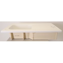 Évier de Cuisine à Poser GEBERIT Redon 1 Cuve et 1 Égouttoir Blanc