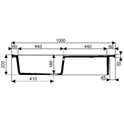 Évier de Cuisine à Poser GEBERIT Redon 1 Cuve et 1 Égouttoir 00692000000
