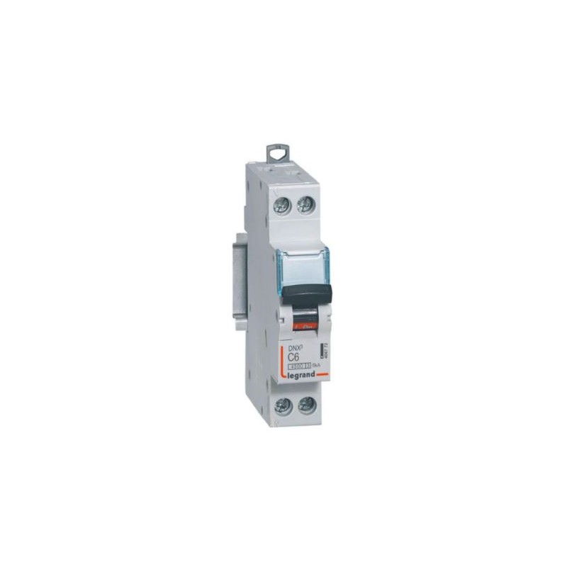Disjoncteur LEGRAND DNX3 Standard 1P+N C6 230V 6KA Avec Bornes à Vis - 406772 - NEUF