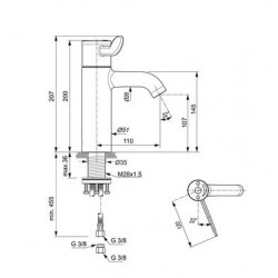 Mitigeur Lavabo PORCHER Okyris Pro Clinic thermostatique monocommande - D0566AA -